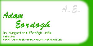 adam eordogh business card